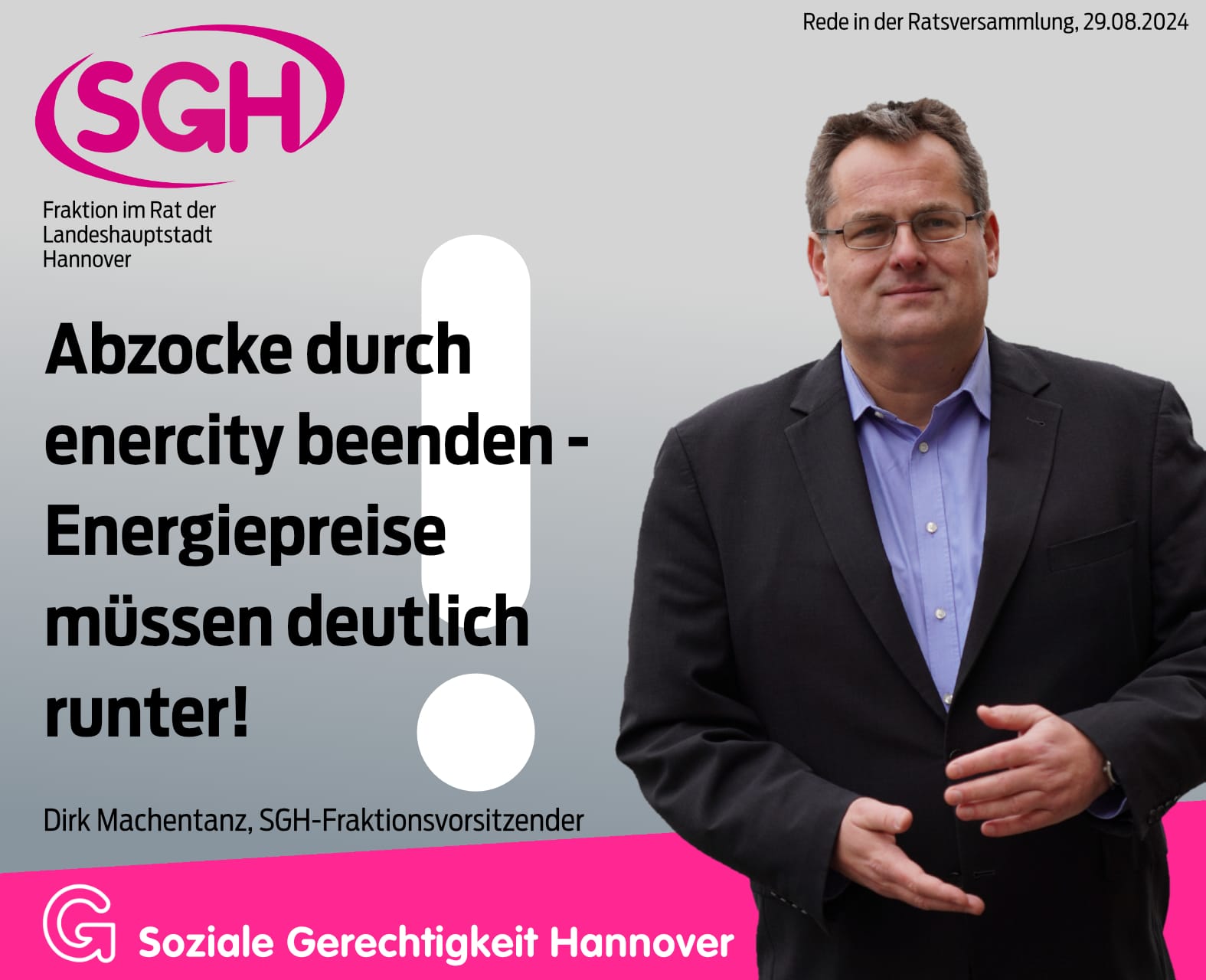 Sharepic zur Rede im Rat